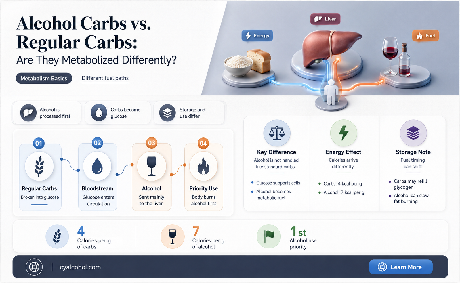 are carbohydrates from alcohol different than other carbohydrates