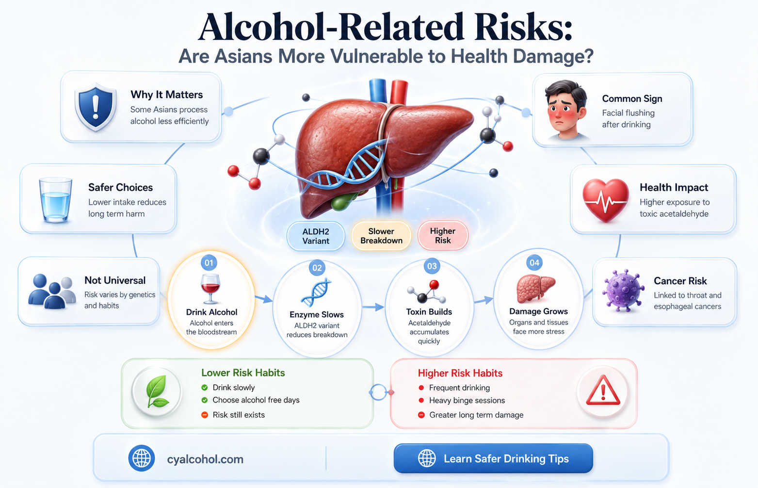 are asians at higher risk of damage alcohol