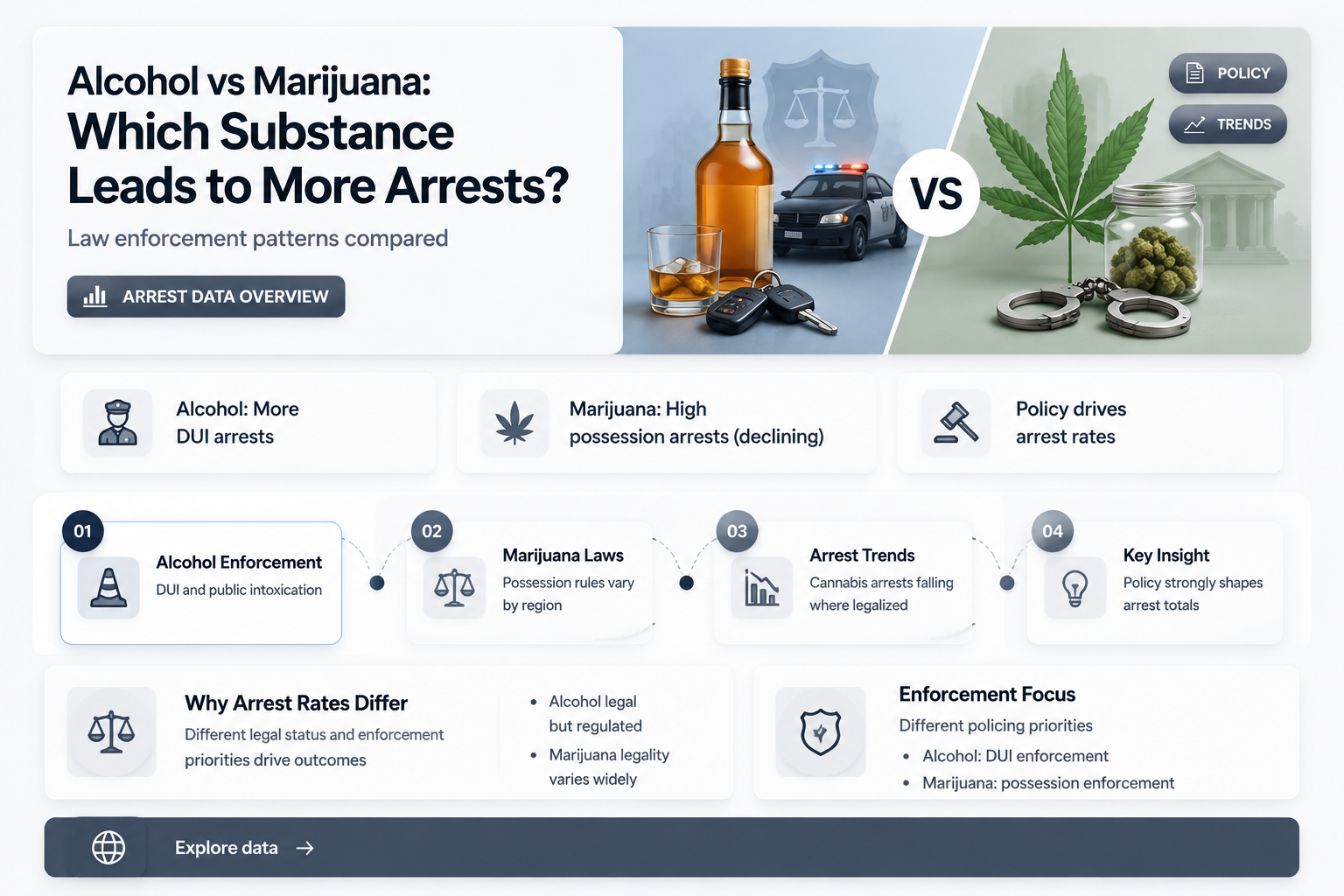 are more people arrested for alcohol or marijuanja