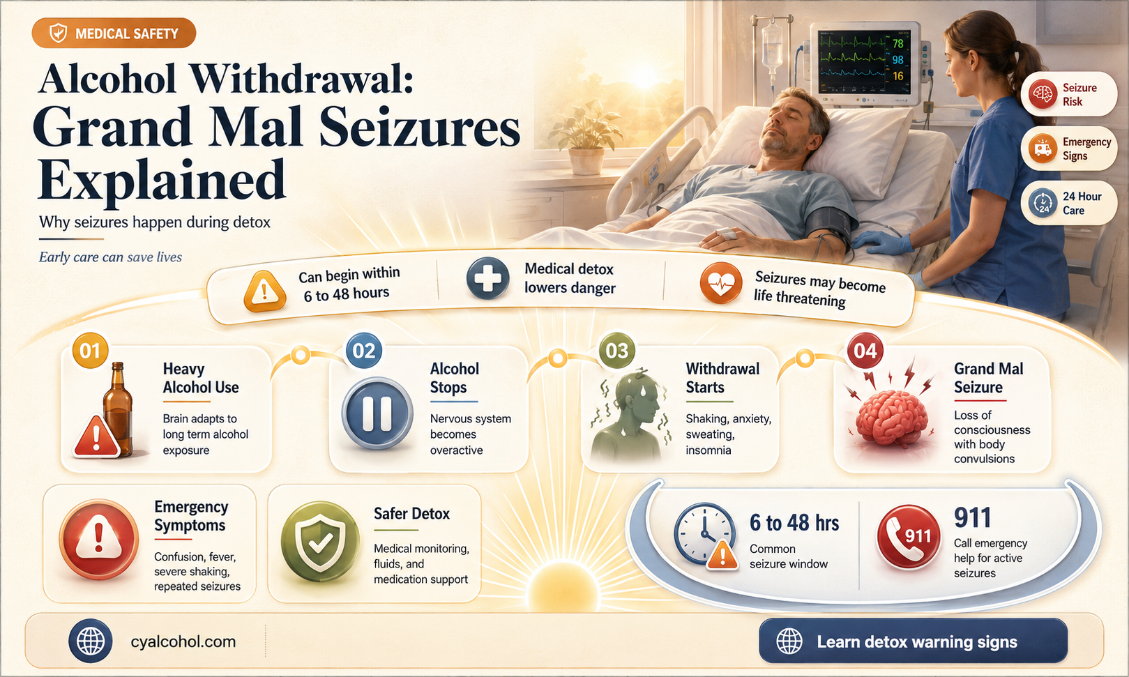 are grand mal seizures a symptom of alcohol withdrawal