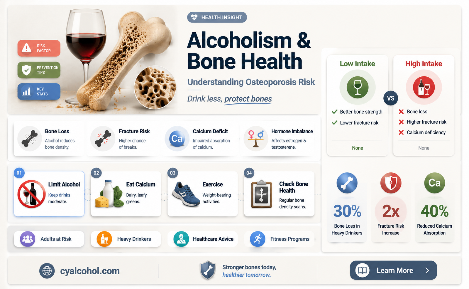 are alcoholics at risk for osteoporosis