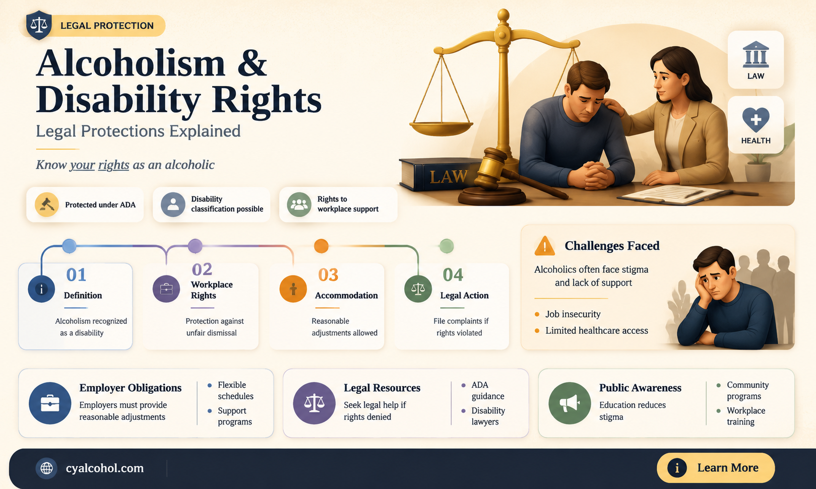 are alcoholics protected under disability class
