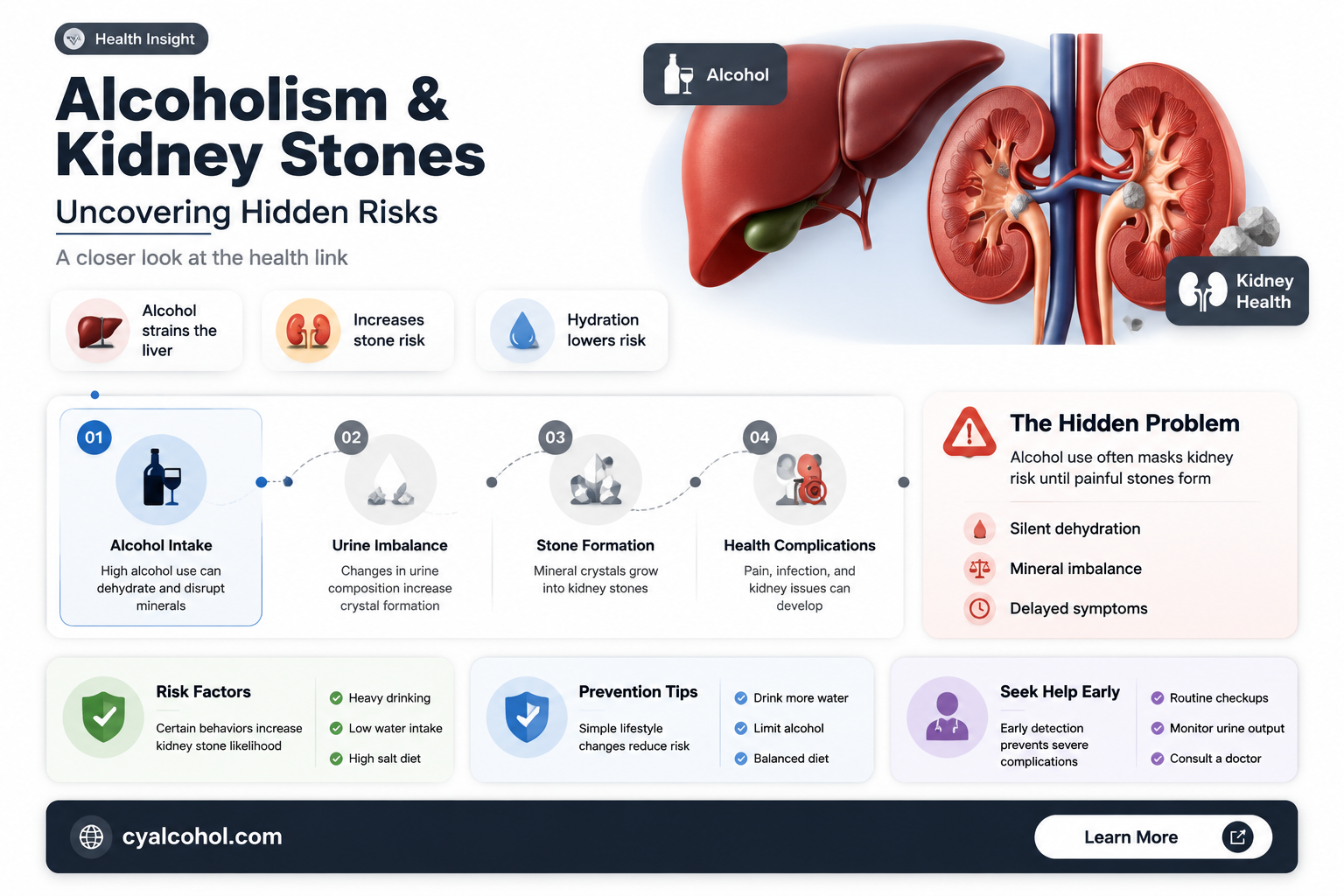 are alcoholics prone to kidney stones