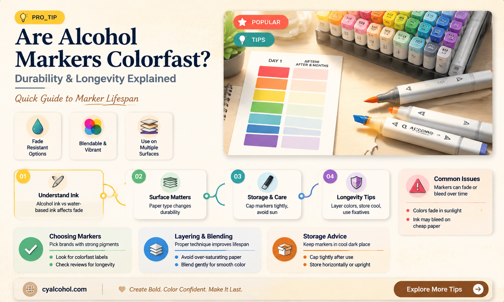 are alcohol markers colorfast