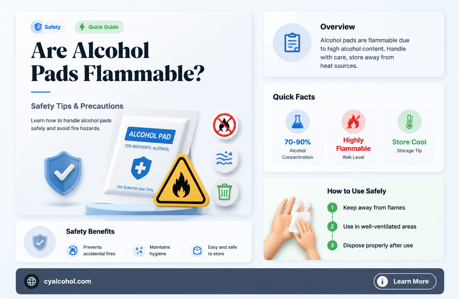 are alcohol pads flammable