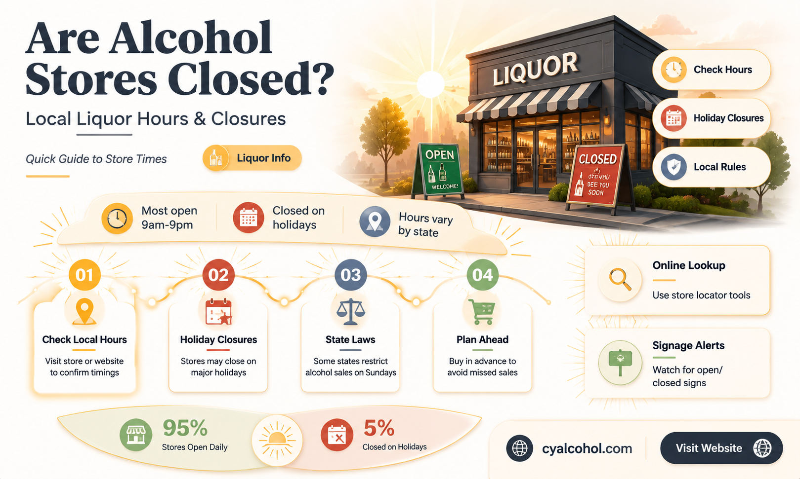 are alcohol stores closed