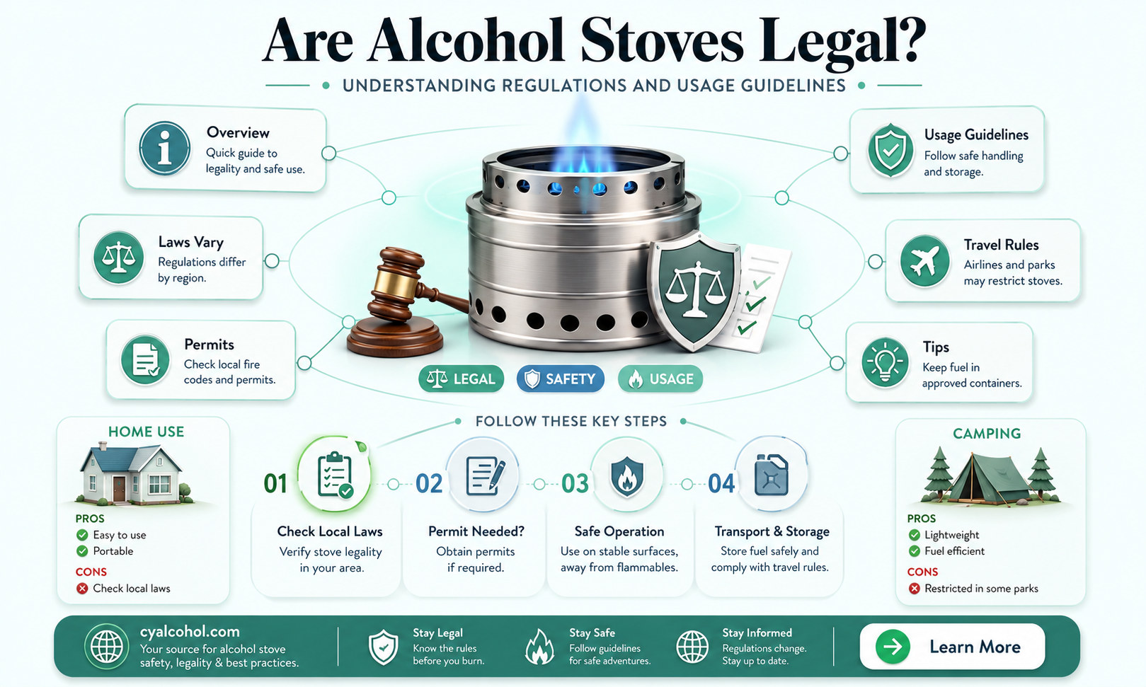 are alcohol stove legel