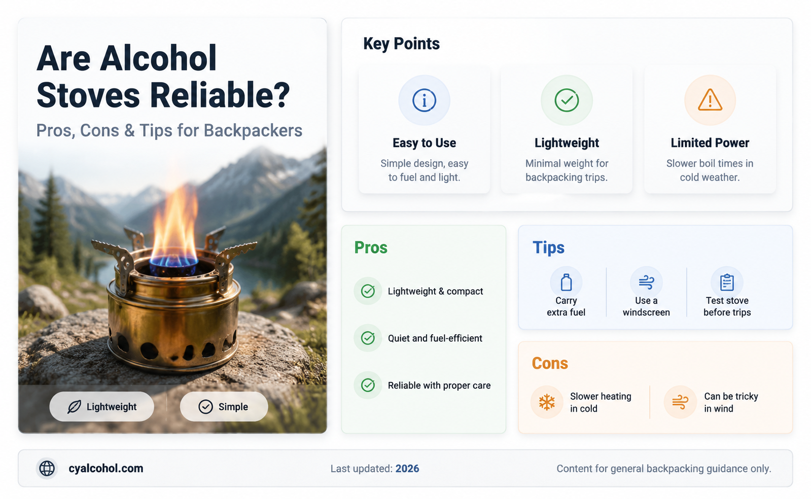 are alcohol stoves considered backpacking stoves