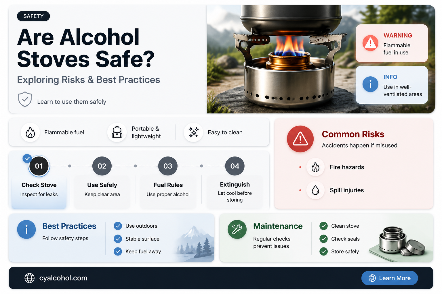 are alcohol stoves safe