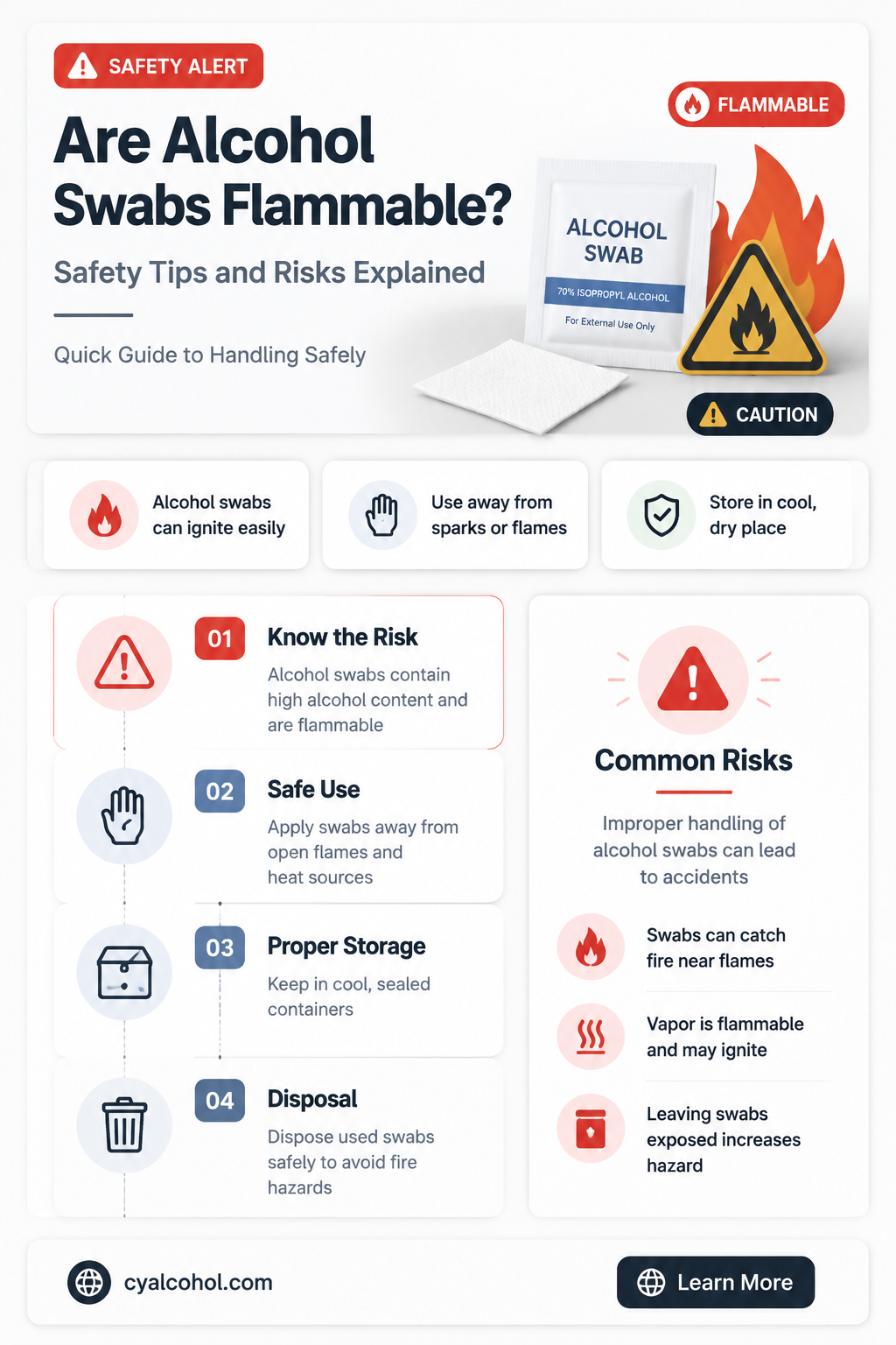are alcohol swabs flammable