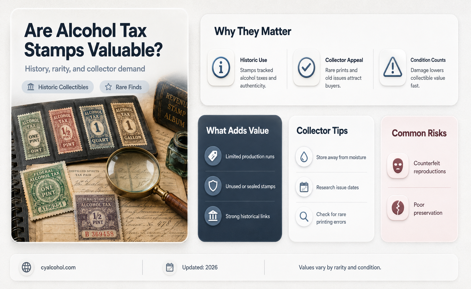 are alcohol tax stamps worth anything