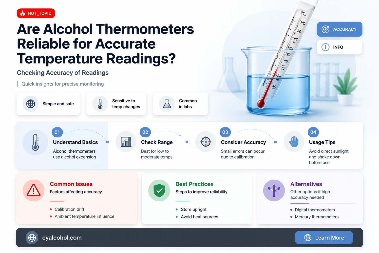 are alcohol thermometers accurate