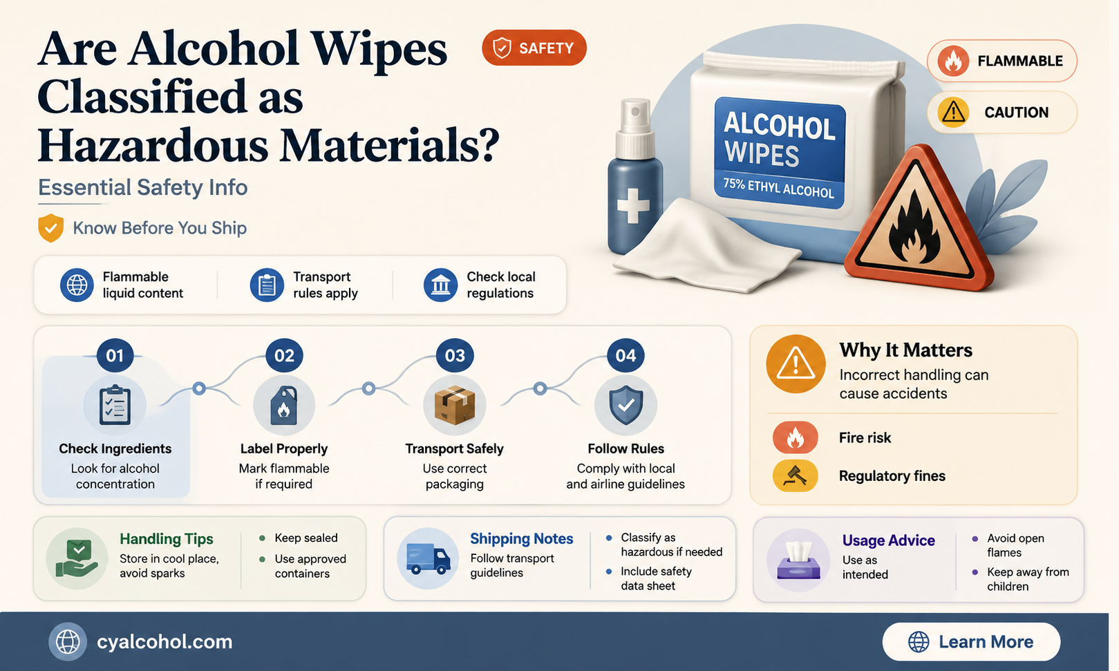 are alcohol wipes hazmat