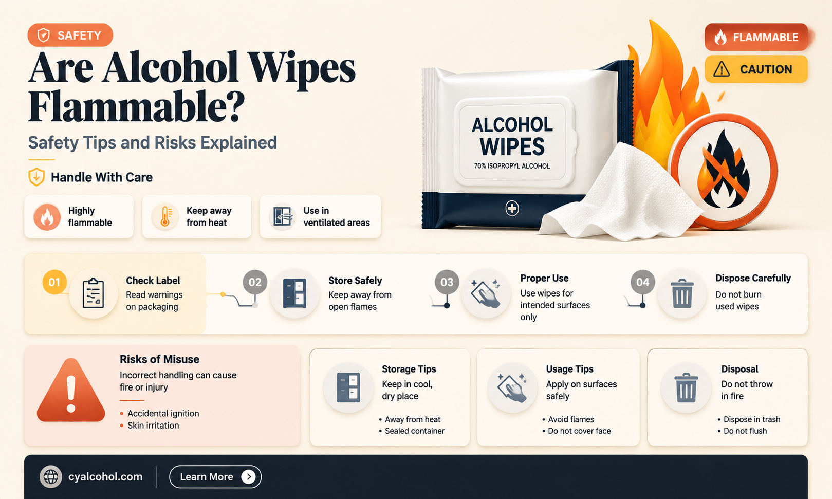are alcohol wipes flammable