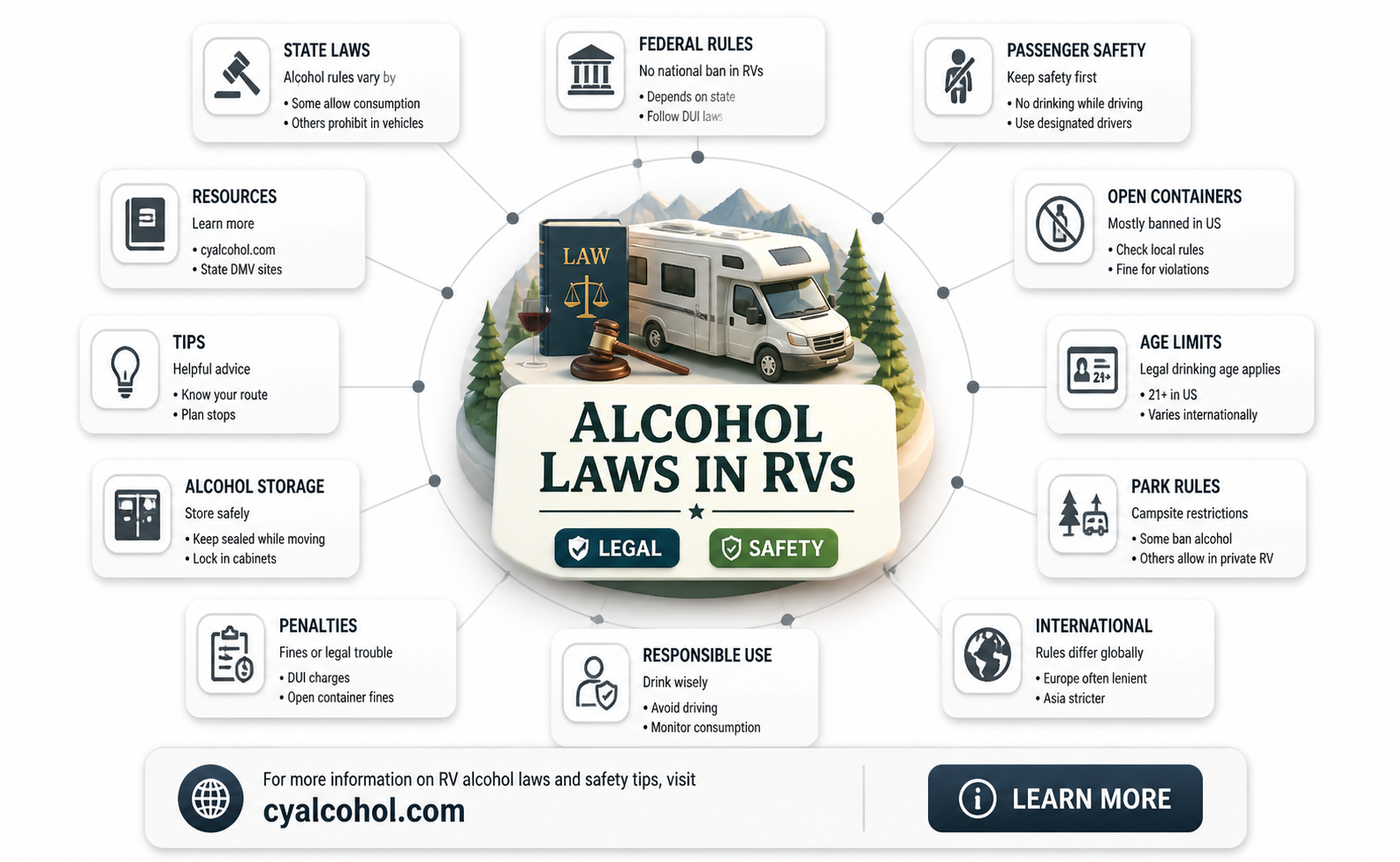 are alcoholic beverages illegal on rv