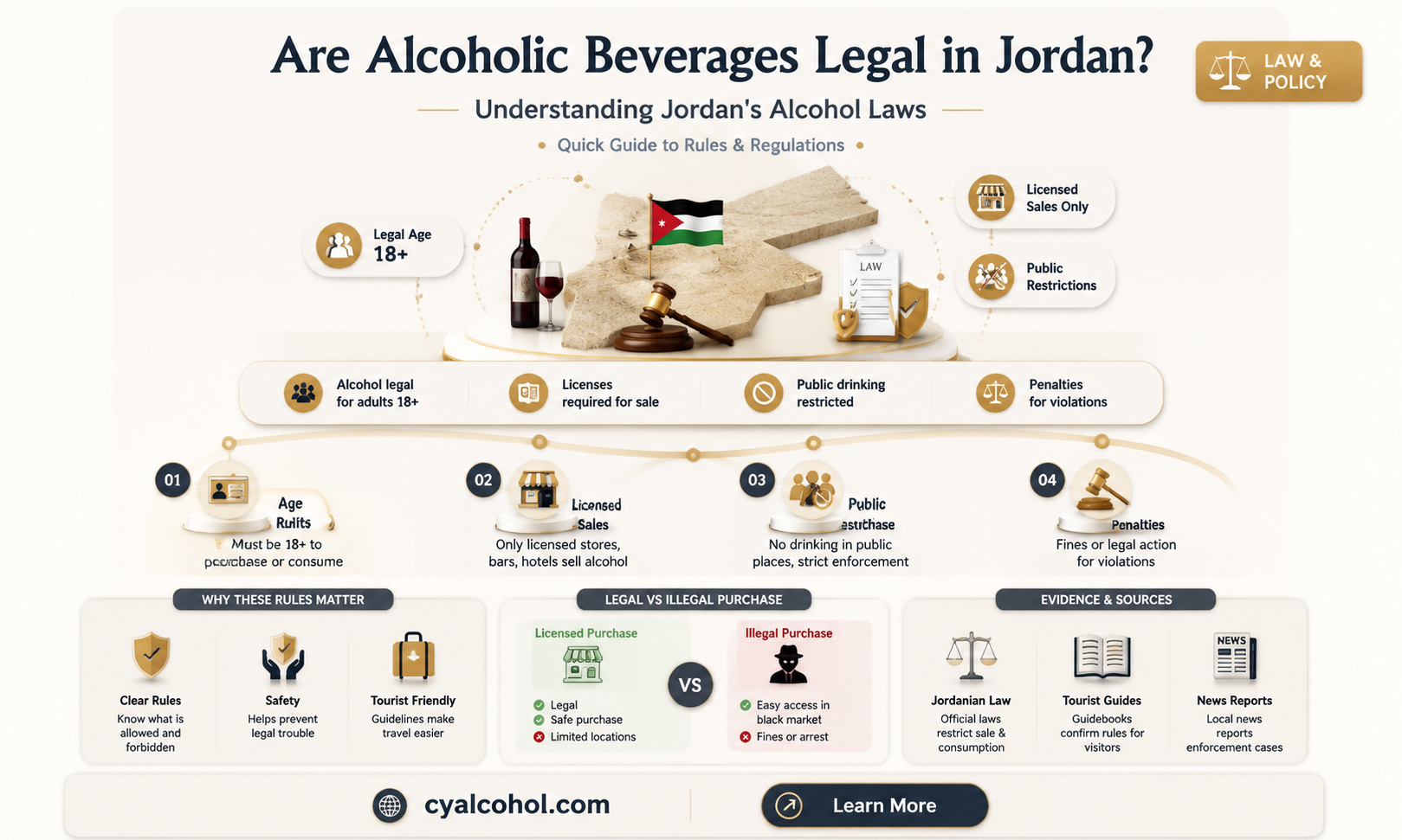 are alcoholic beverages legal in jordan