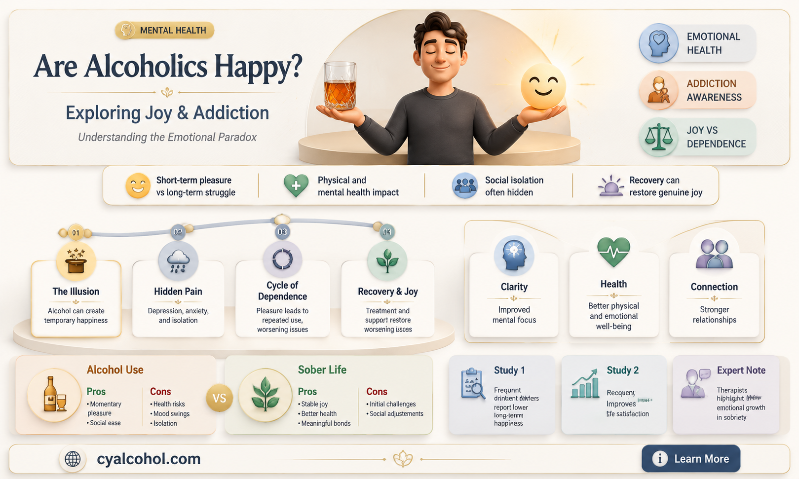are alcoholics happy