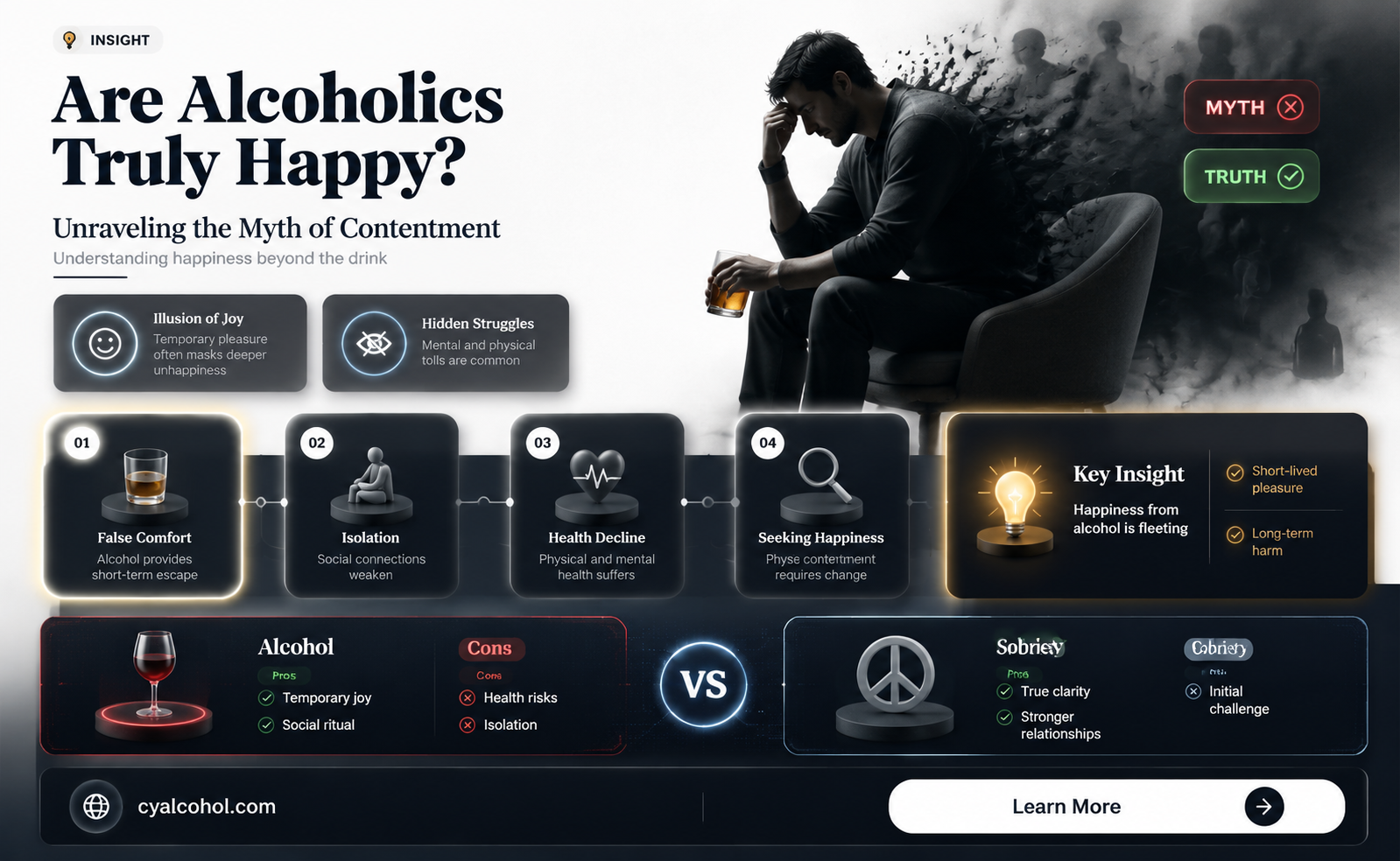 are alcoholics really happy