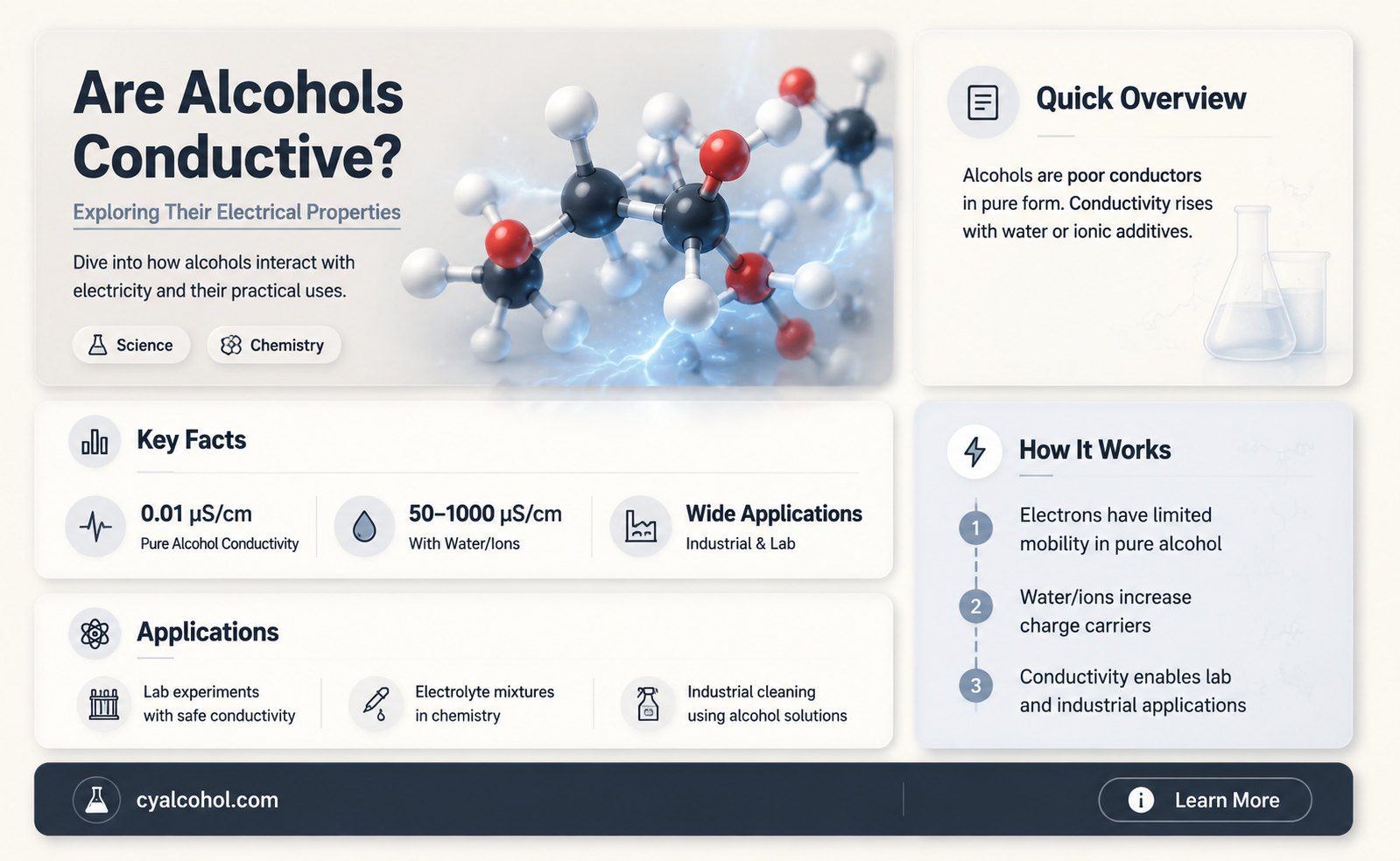 are alcohols conductive