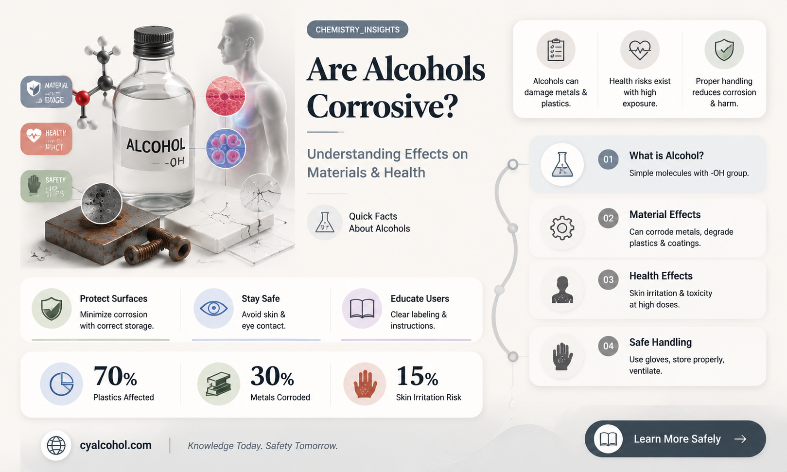 are alcohols corrosive
