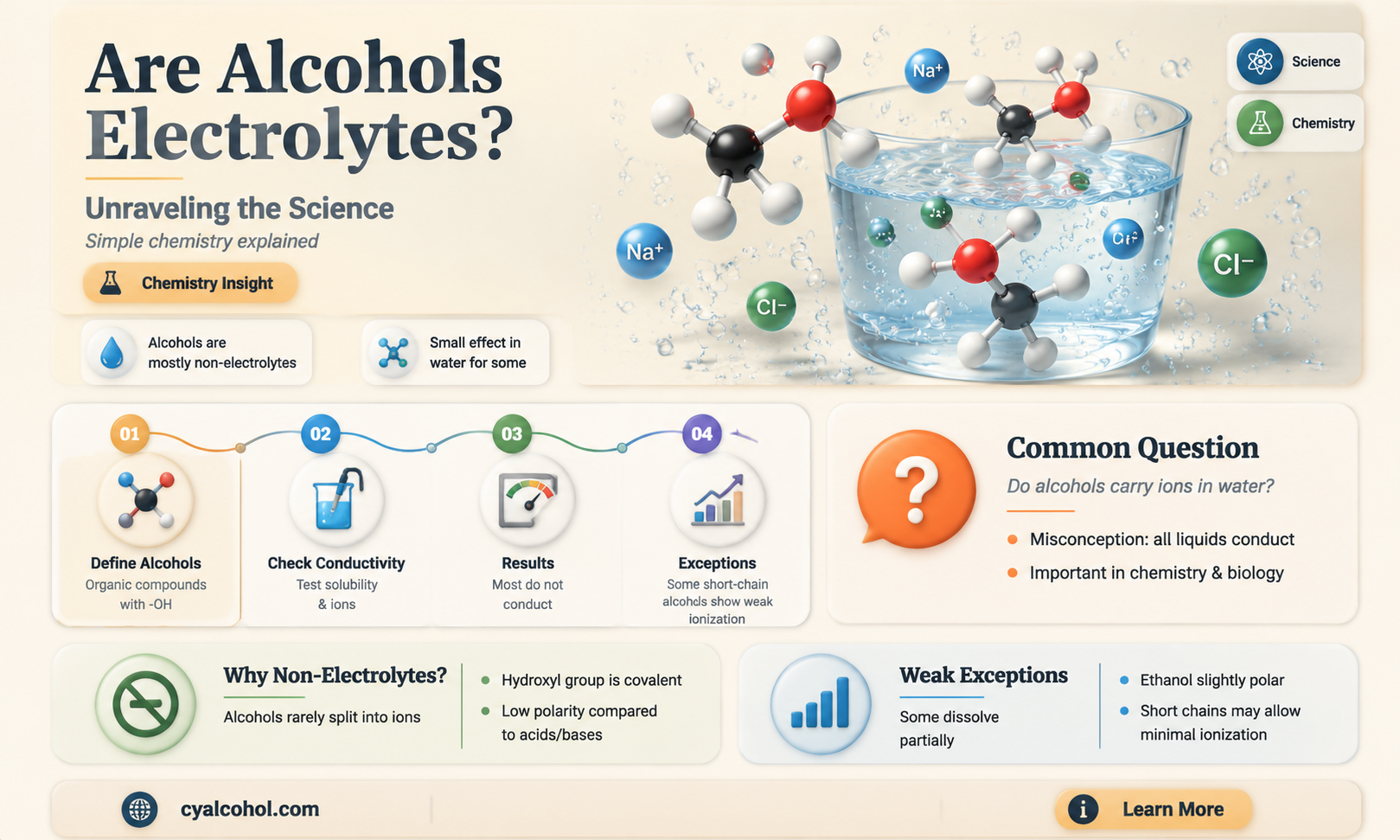 are alcohols considered electrolytes