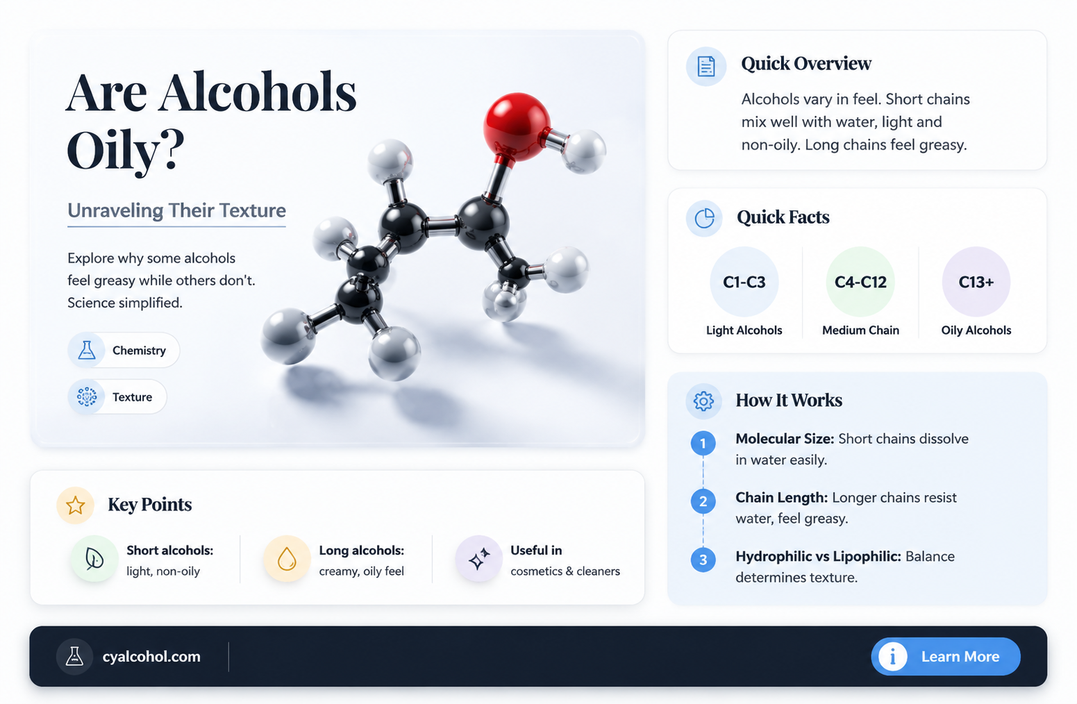 are alcohols oily