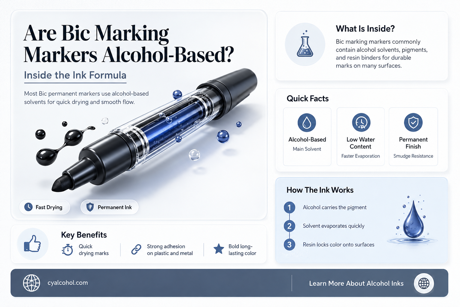 are bic marking markers alcohol based