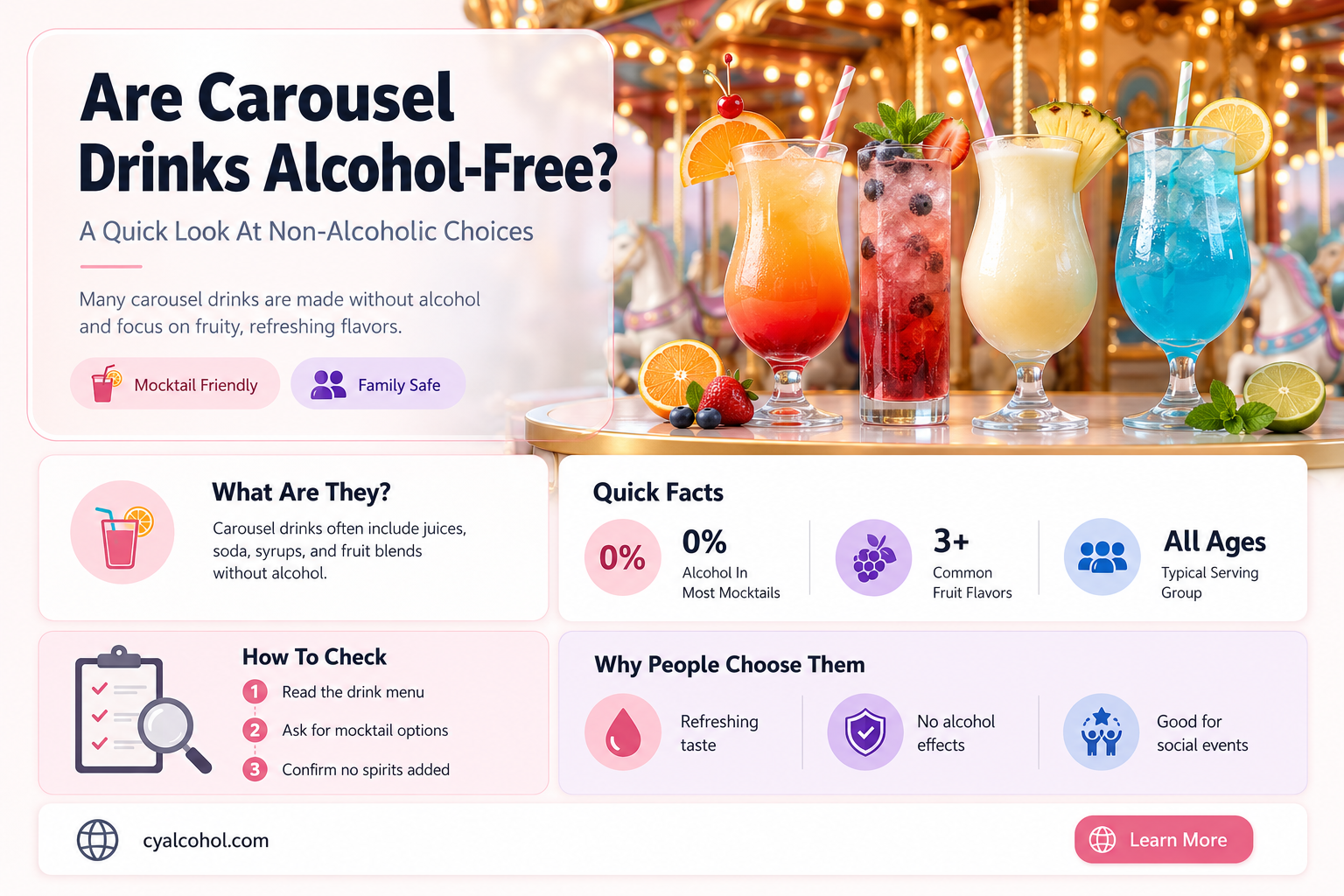 are carousel alcohol free