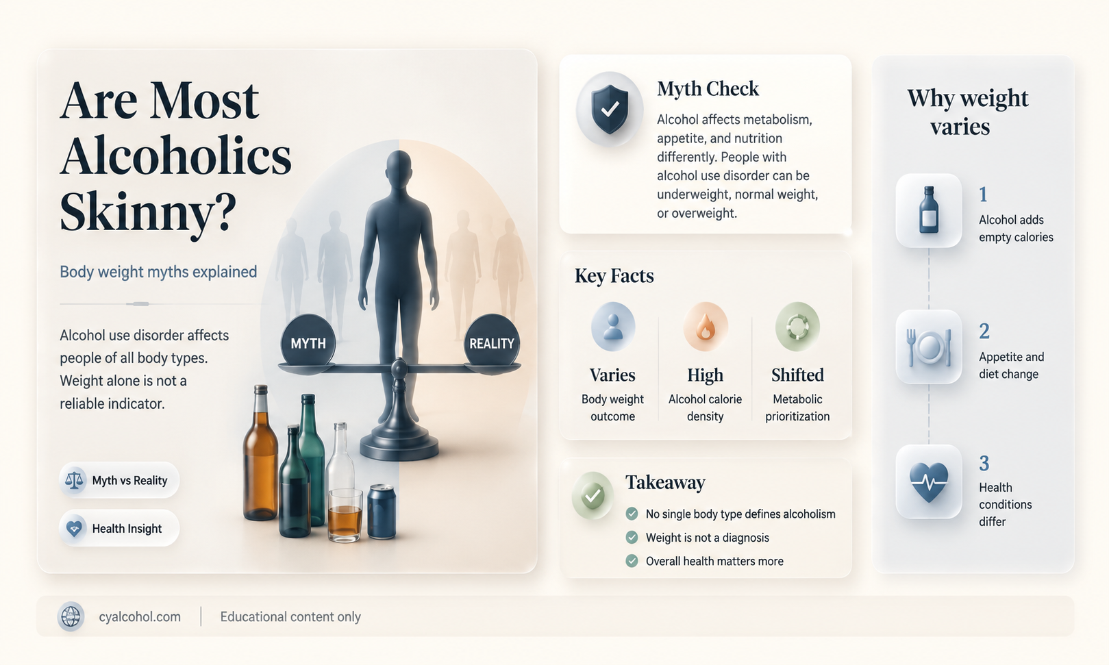 are most alcoholics skinny