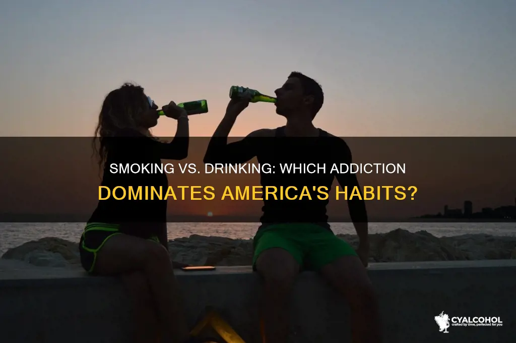 are there more smokers or alcoholics in america