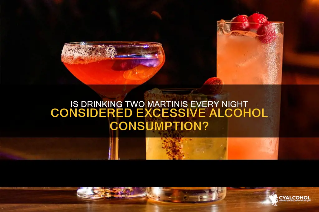 are two martinis every night alot of alcohol