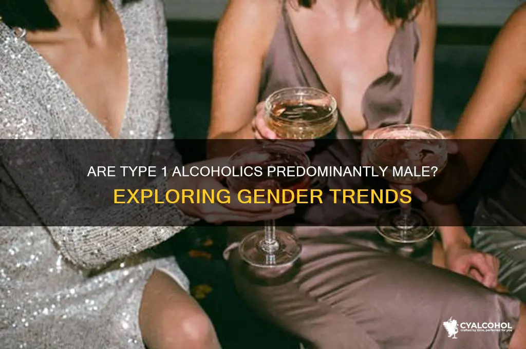 are type 1 alcoholics mostly men