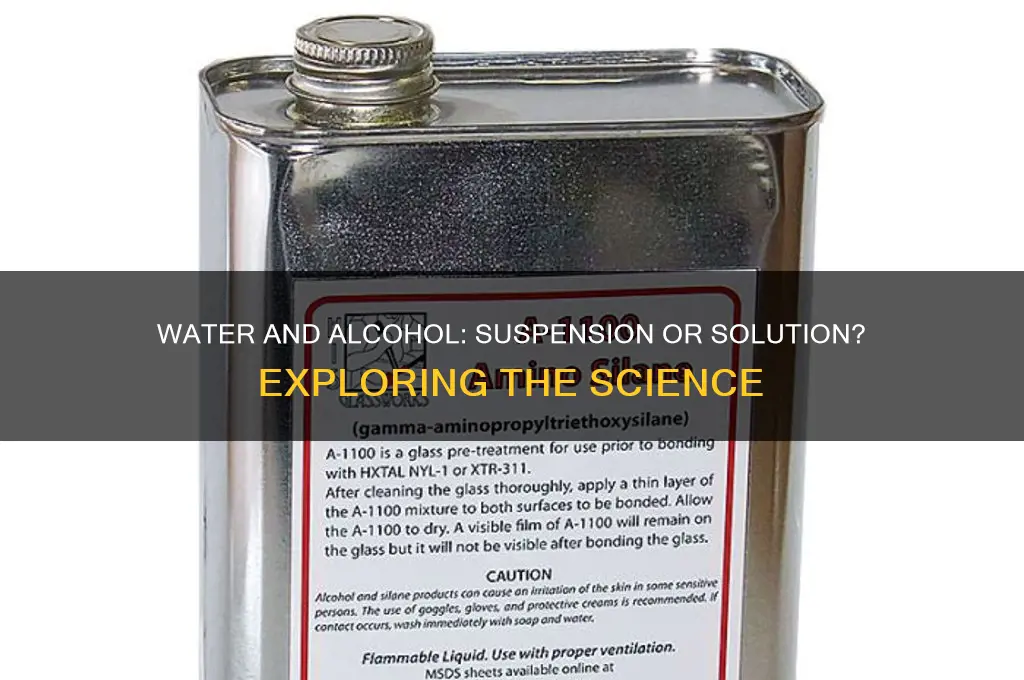 are water and alcohol a form of suspension