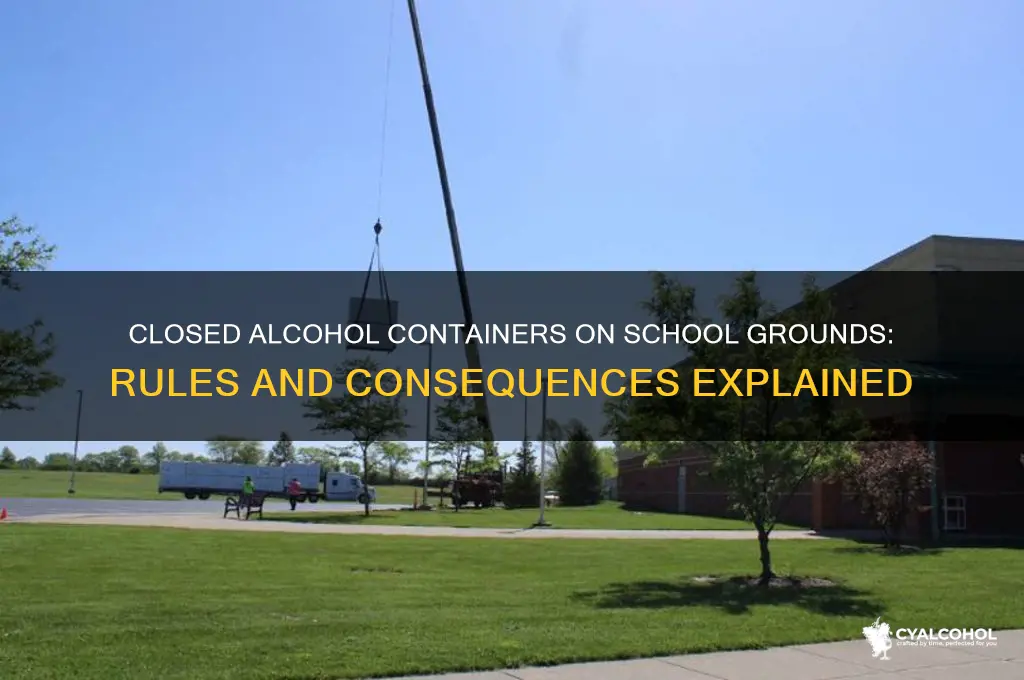 are you allowed closed alcohol on school grounds