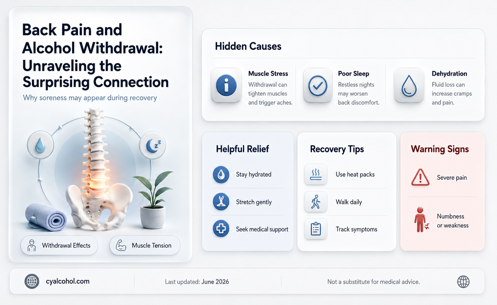 are back pains alcohol withdrawal symptoms