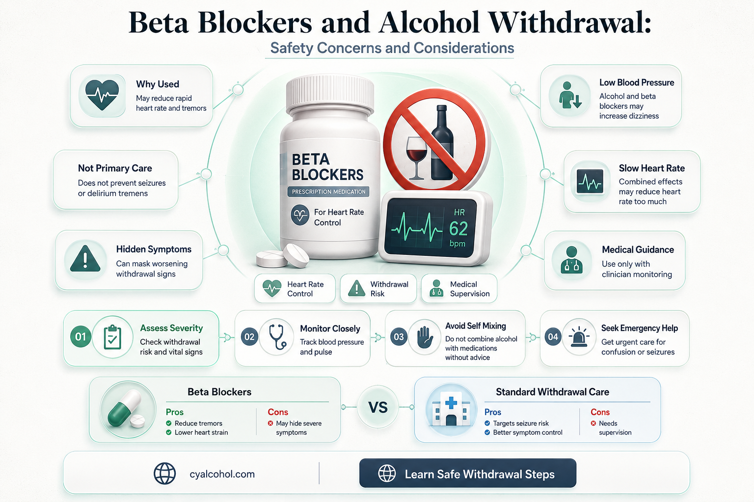 are beta blockers safe while during alcohol withdrawals