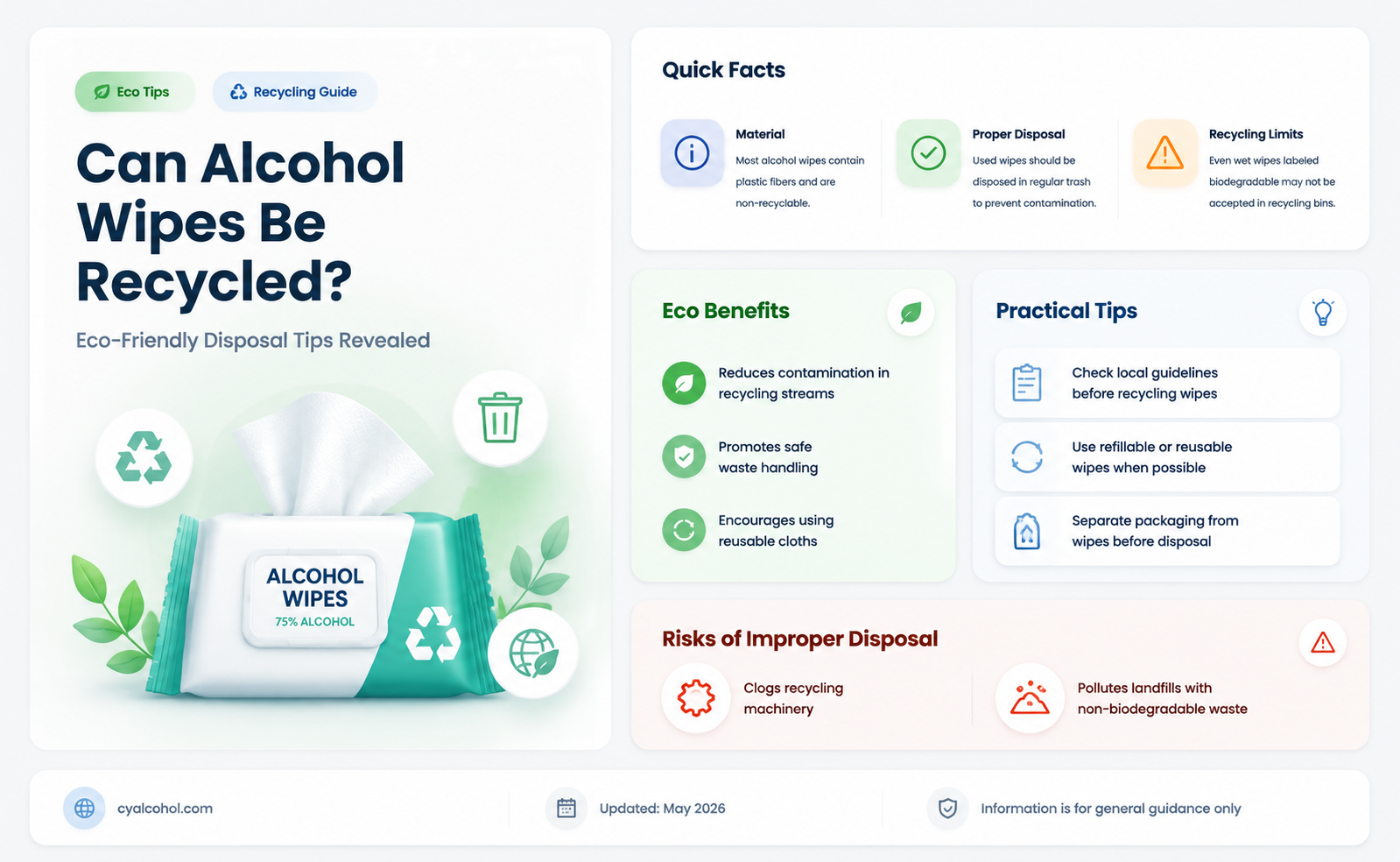 are alcohol wipes recyclable
