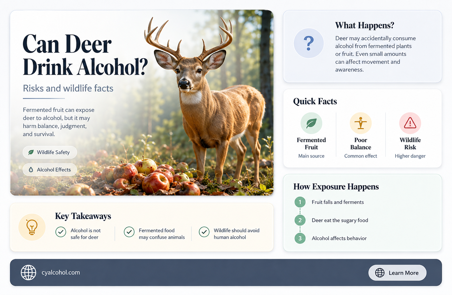 are deer allowed to have alcohol