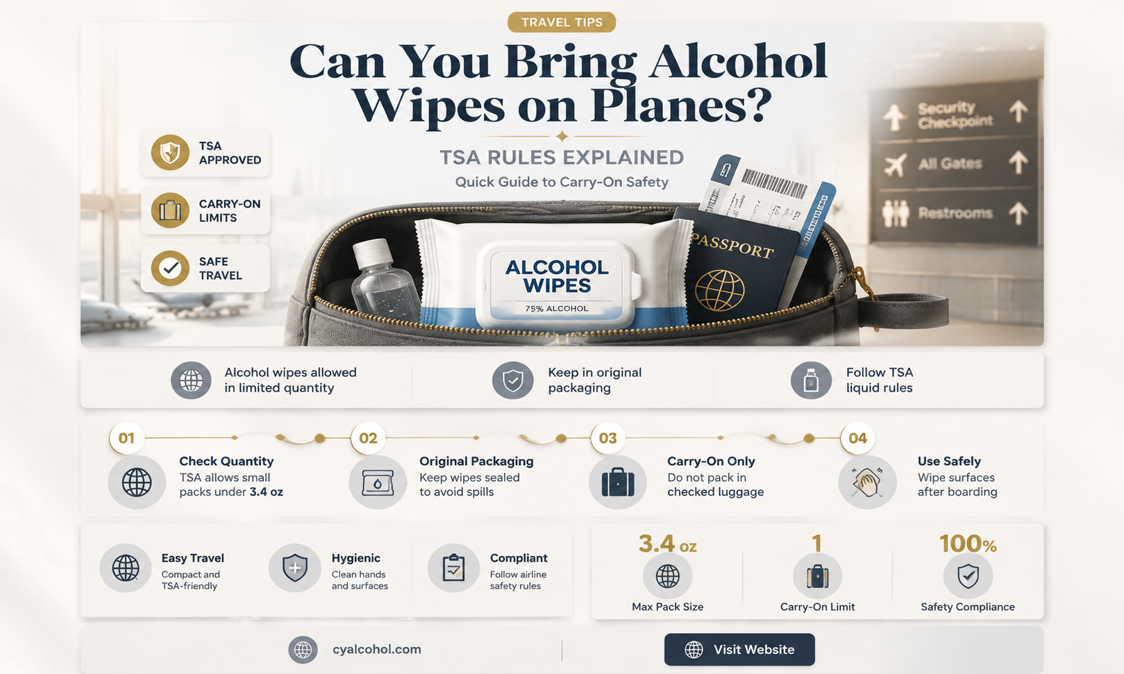 are alcohol wipes allowed on planes