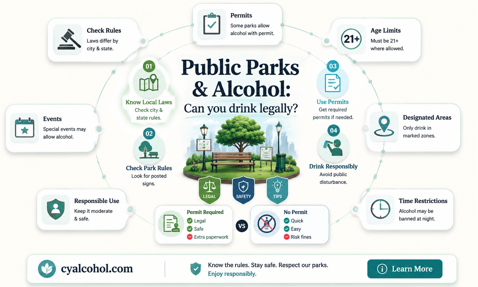 are alcoholic beverages allowed in parks