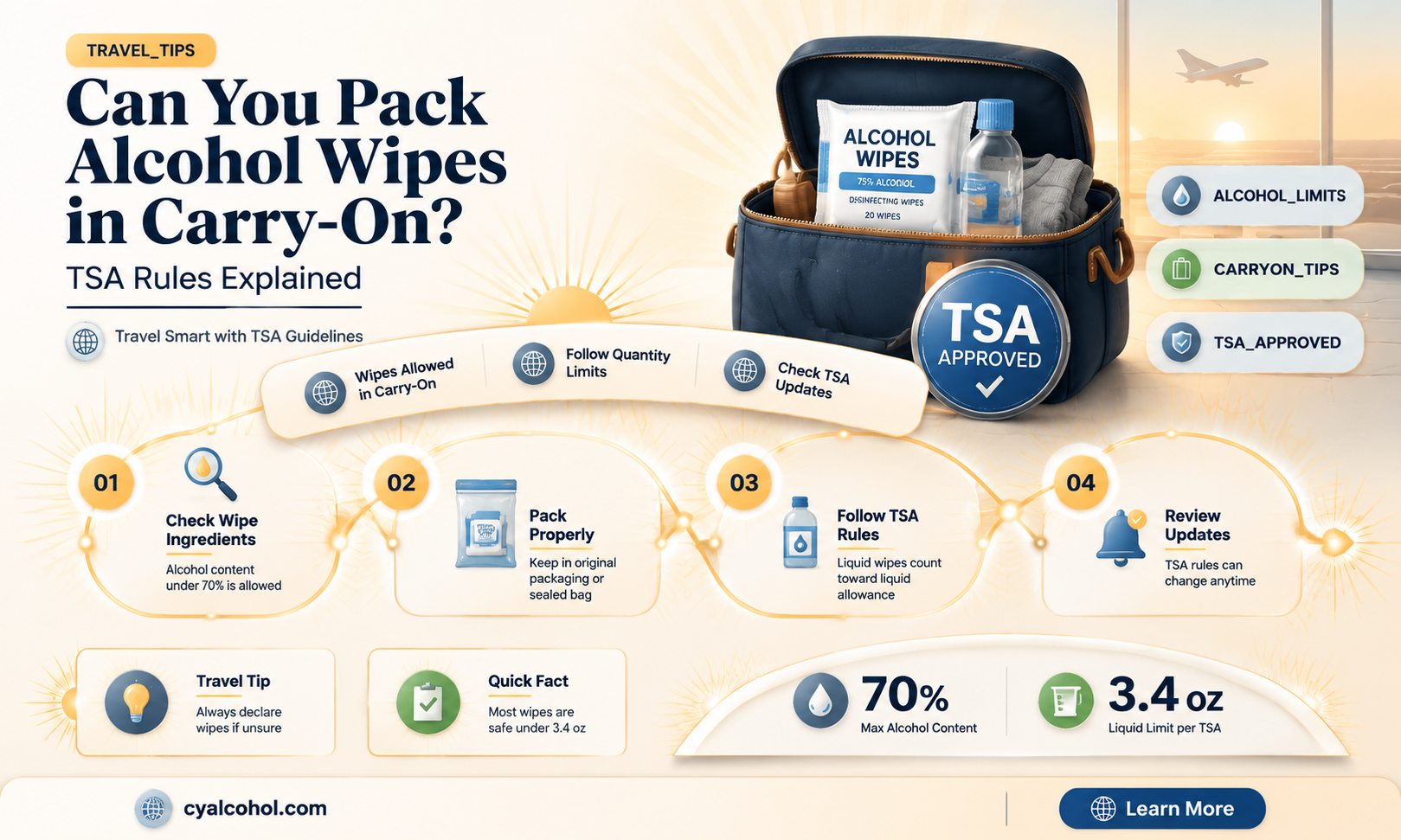 are alcohol wipes permitted in carryon
