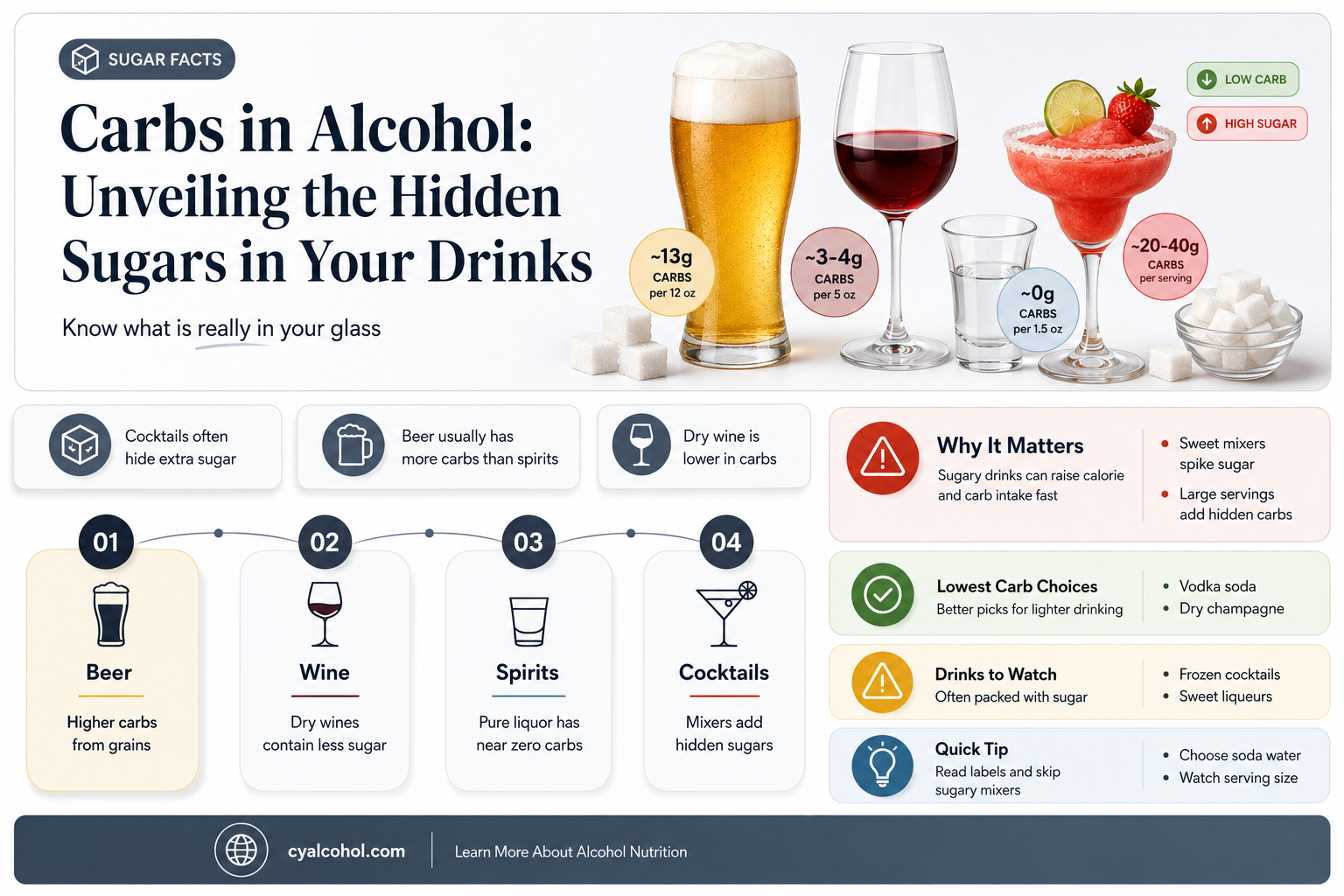 are carbs in alcohol