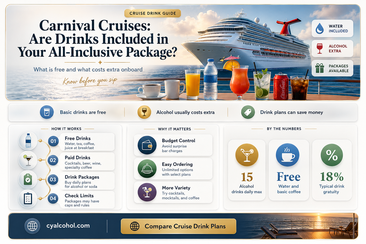 are carnival cruises all inclusive alcohol