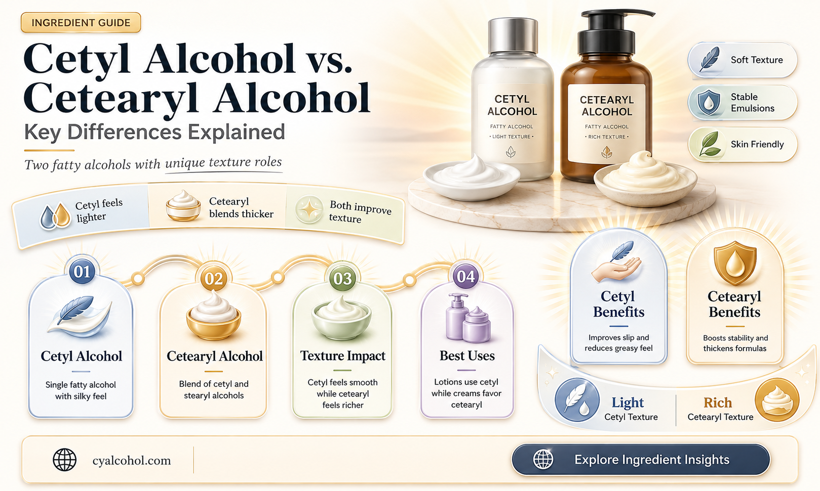 are cetyl alcohol and cetearyl alcohol the same