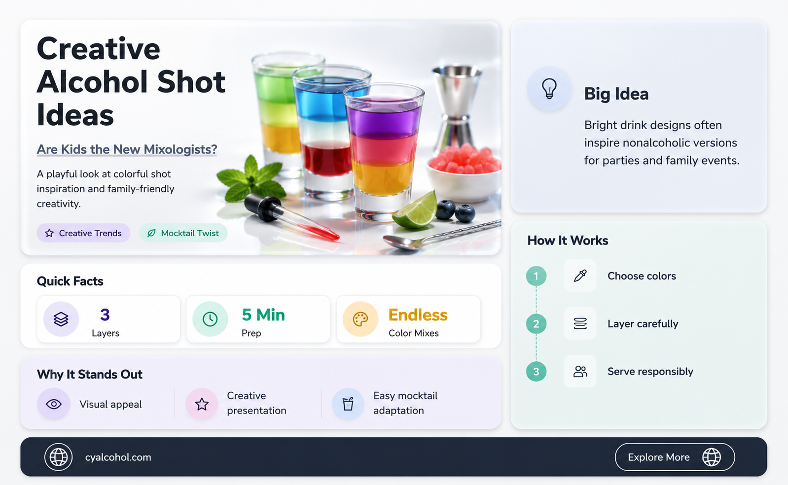 are kids looking for new alcohol shot ideas