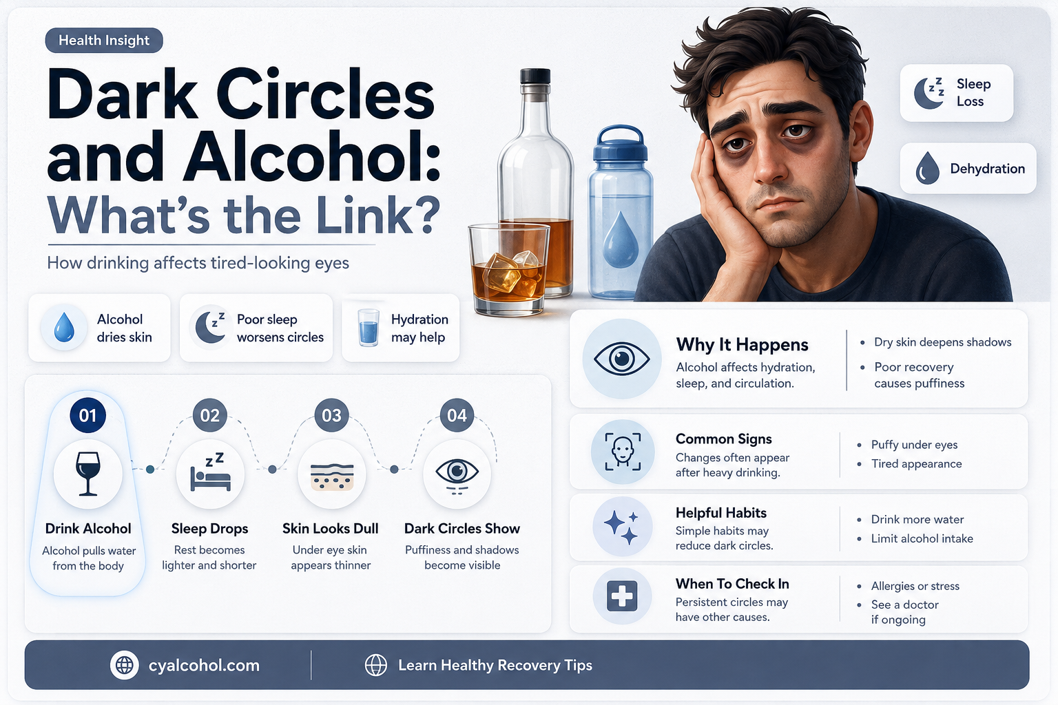 are dark circles under eyes a sign of alcohol abuse