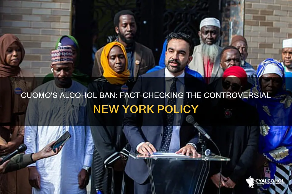 did cuomo ban alcohol