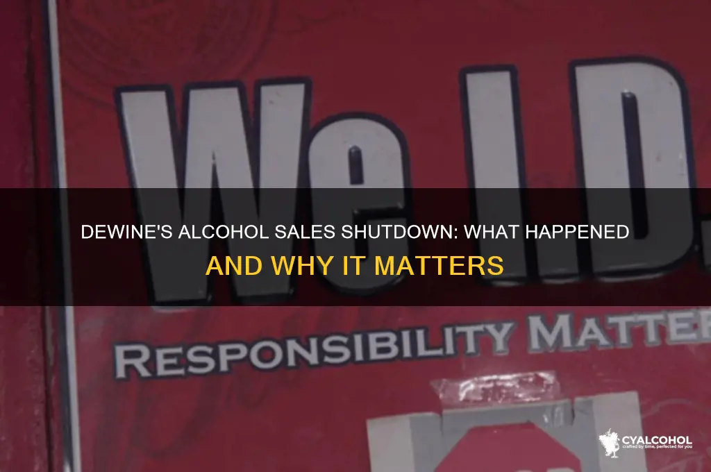 did dewine shut down alcohol sales