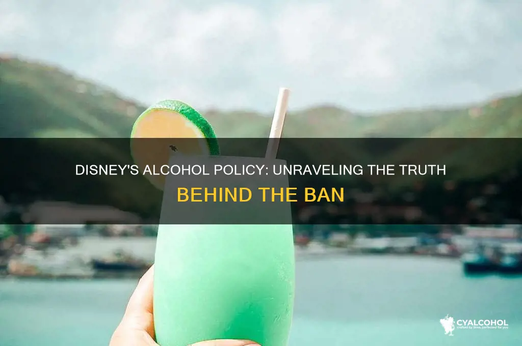 did disney ban alcohol