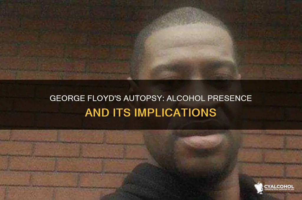 did george floyd have alcohol in his system